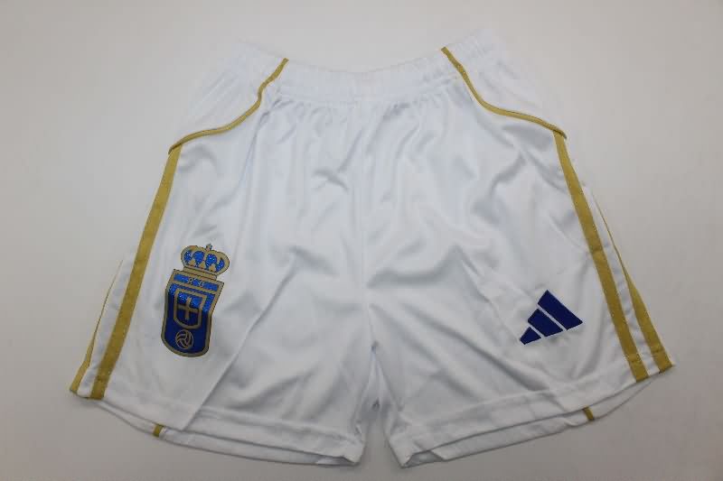 Kids Real Oviedo 25/26 Home Soccer Jersey And Shorts