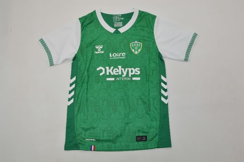 Kids Saint Etienne 25/26 Home Soccer Jersey And Shorts