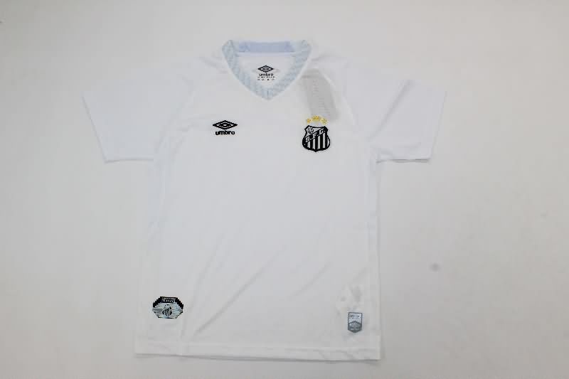 Kids Santos 2025 Home Soccer Jersey And Shorts