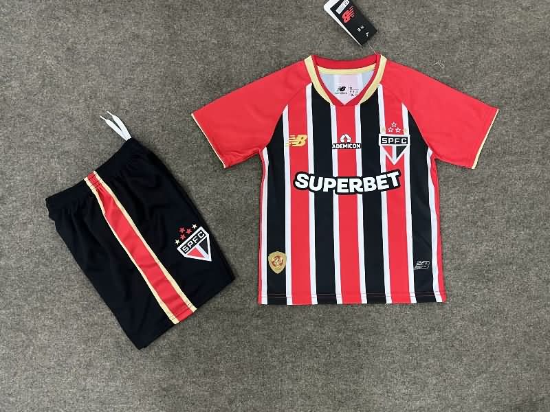 Kids Sao Paulo 2025 Away Soccer Jersey And Shorts