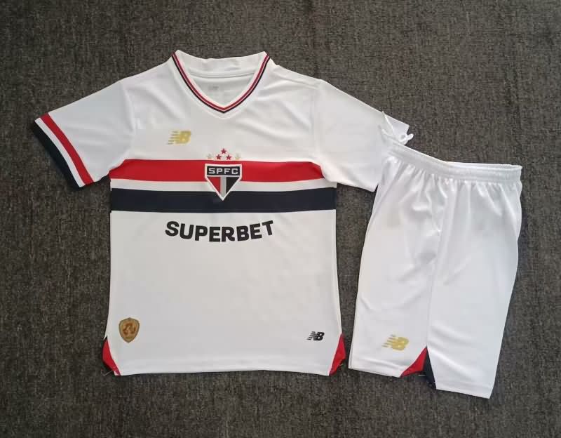 Kids Sao Paulo Soccer Jersey Home Replica 2025