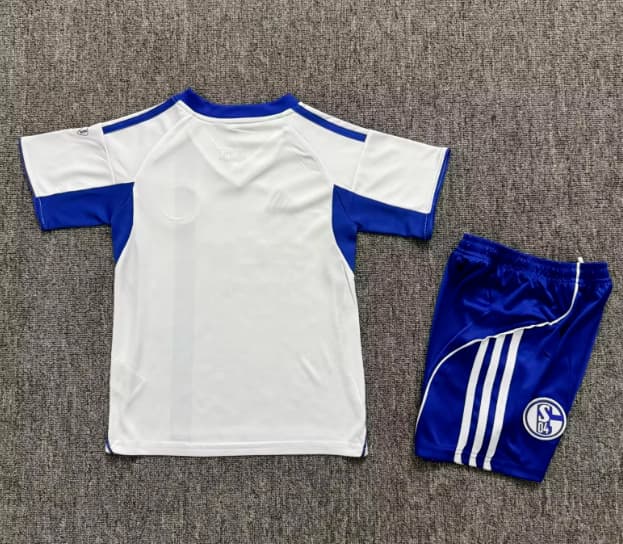 Kids Schalke 04 25/26 Away Soccer Jersey And Shorts