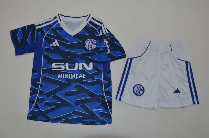 Kids Schalke 04 25/26 Home Soccer Jersey And Shorts Kids Schalke 04 25/26 Home Soccer Jersey And Shorts