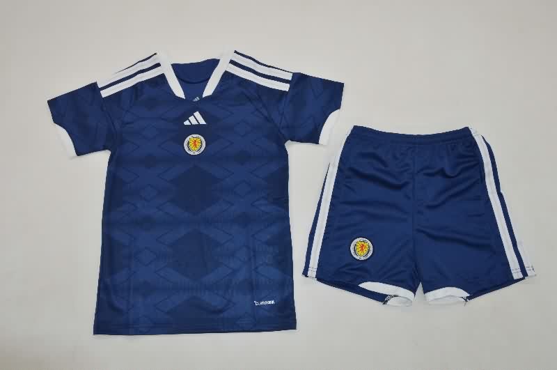 Kids Scotland 2026 Home Soccer Jersey And Shorts