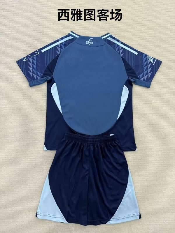 Kids Seattle Sounders 2025 Away Soccer Jersey And Shorts