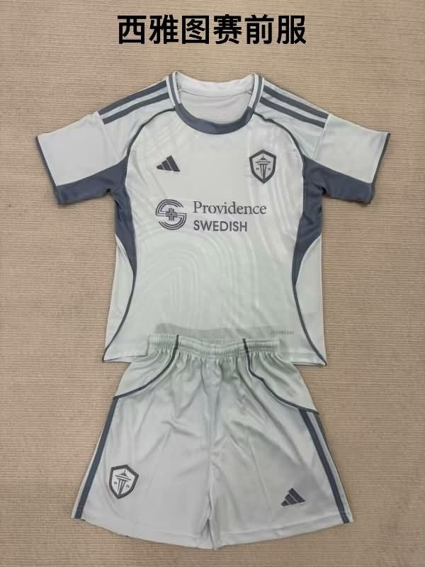 Kids Seattle Sounders 2025 Training Soccer Jersey And Shorts