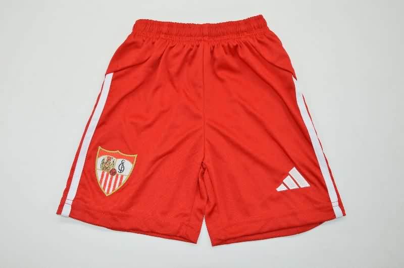 Kids Sevilla 25/26 Away Soccer Jersey And Shorts