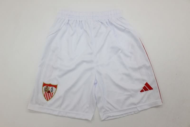 Kids Sevilla 25/26 Home Soccer Jersey And Shorts