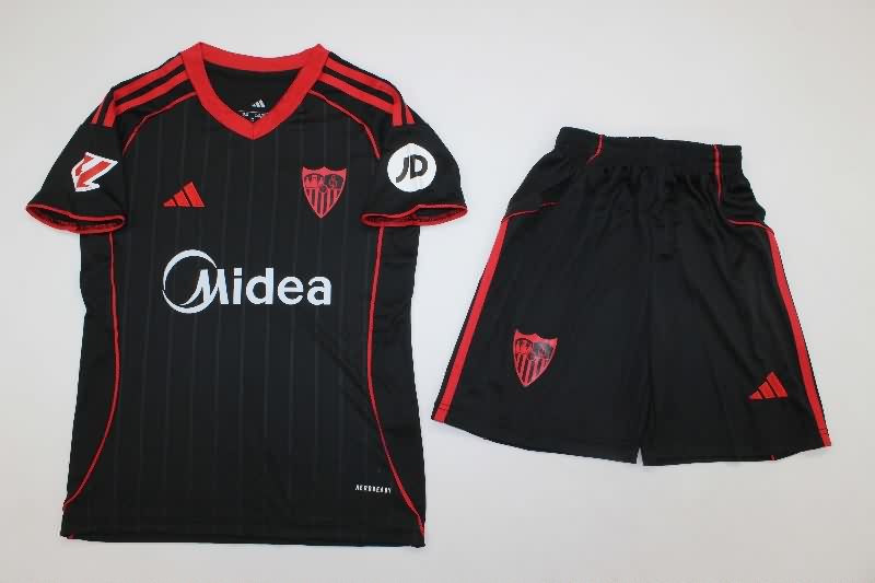 Kids Sevilla 25/26 Third Soccer Jersey And Shorts