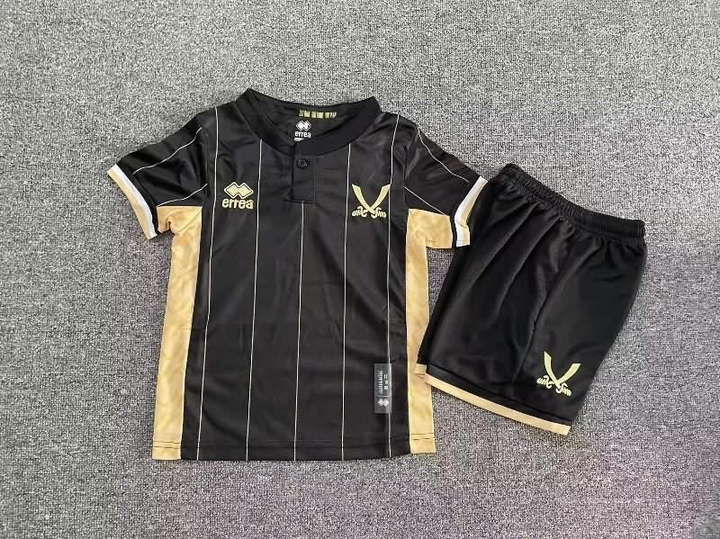 Kids Sheffield United 25/26 Goalkeeper Black Soccer Jersey And Shorts