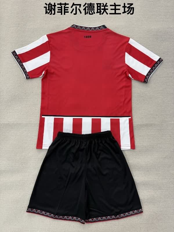 Kids Sheffield United 25/26 Home Soccer Jersey And Shorts