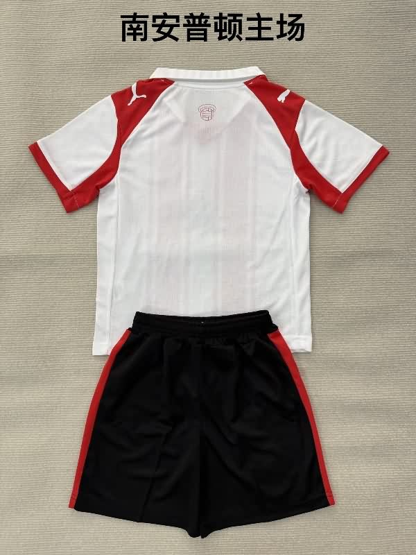 Kids Southampton 25/26 Home Soccer Jersey And Shorts