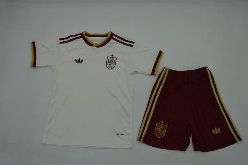 Kids Spain 2026 World Cup Away Soccer Jersey And Shorts