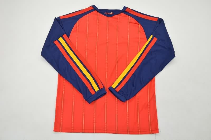 Kids Spain 2026 World Cup Home Long Sleeve Soccer Jersey And Shorts