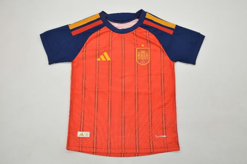 Kids Spain 2026 World Cup Home Soccer Jersey And Shorts (Player)