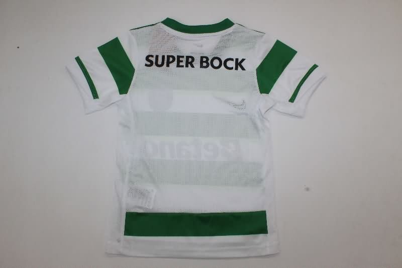 Kids Sporting Lisbon 25/26 Home Soccer Jersey And Shorts