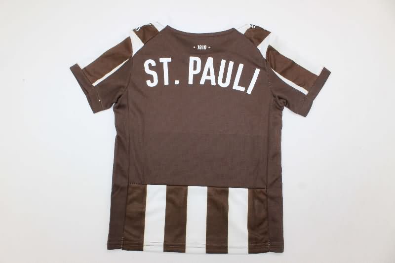 Kids St Pauli 25/26 Home Soccer Jersey And Shorts
