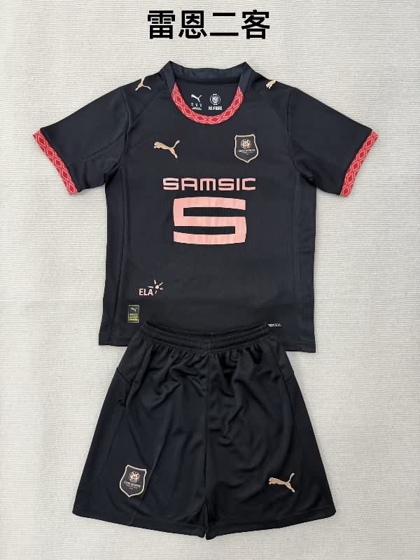 Kids Stade Rennais 25/26 Third Soccer Jersey And Shorts