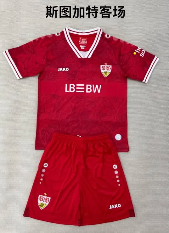 Kids Stuttgart 25/26 Away Soccer Jersey And Shorts