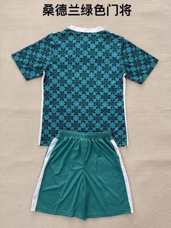 Kids Sunderland 25/26 Goalkeeper Green Soccer Jersey And Shorts