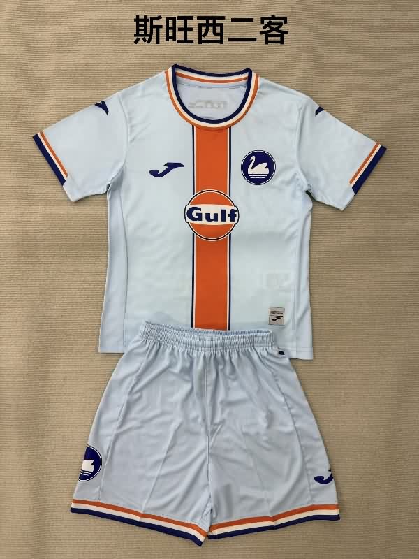 Kids Swansea 25/26 Third Soccer Jersey And Shorts