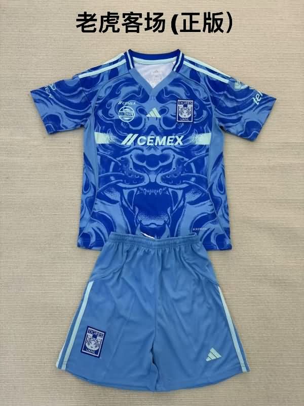 Kids Tigres UANL 25/26 Away Soccer Jersey And Shorts