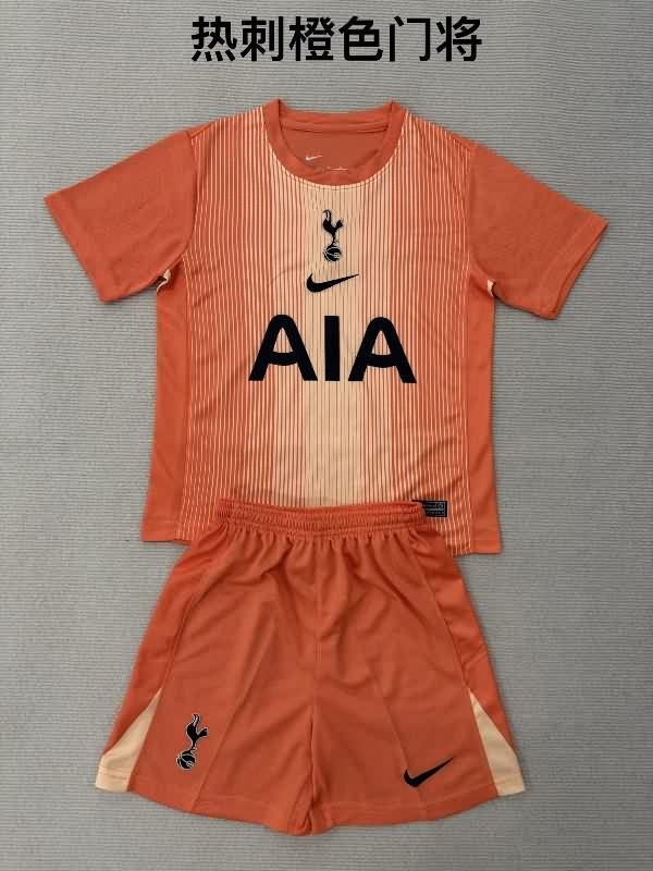 Kids Tottenham Hotspur 25/26 Orange Soccer Jersey And Shorts