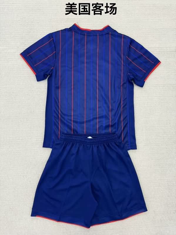 Kids USA 2025 Away Soccer Jersey And Shorts