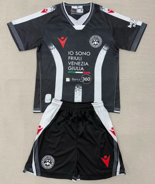 Kids Udinese 25/26 Home Soccer Jersey And Shorts