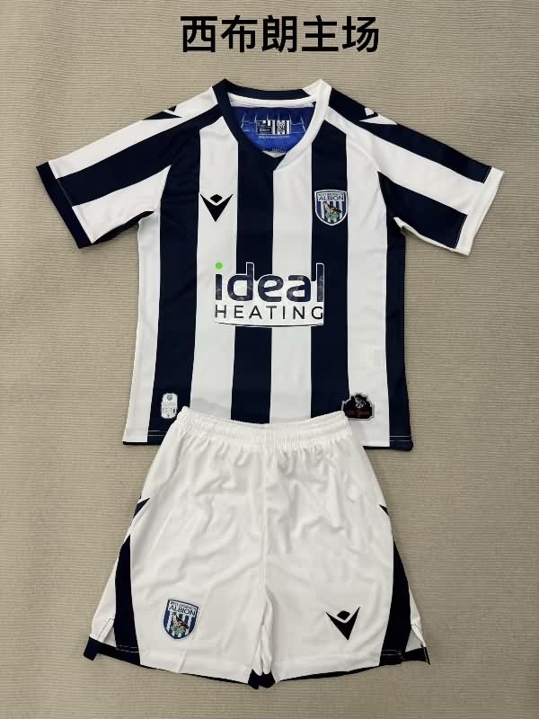 Kids West Bromwich 25/26 Home Soccer Jersey And Shorts