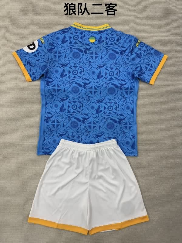 Kids Wolves 25/26 Third Soccer Jersey And Shorts