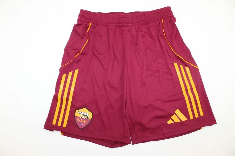AAA Quality AS Roma 25/26 Home Soccer Shorts (Player)
