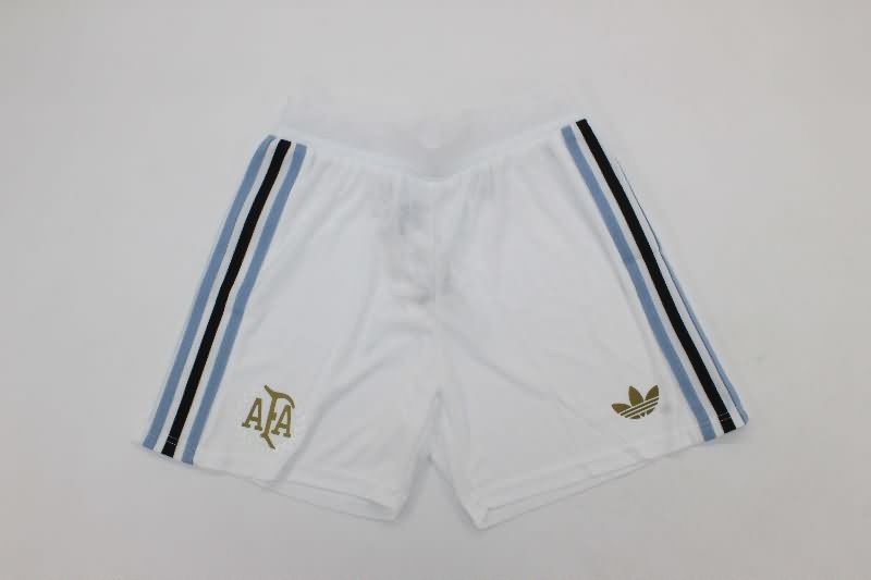 AAA Quality Argentina 50th Anniversary White Soccer Shorts (Player)