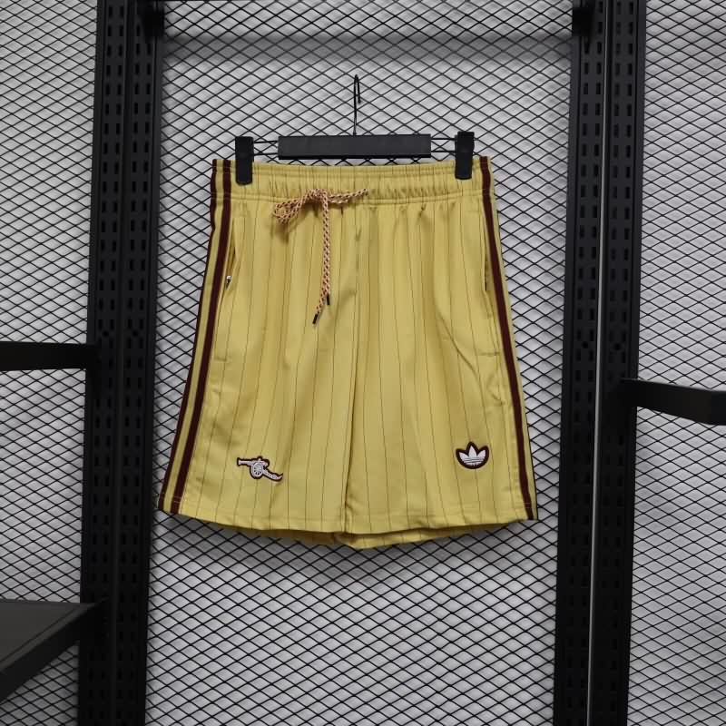 AAA Quality Arsenal 25/26 Yellow Soccer Shorts