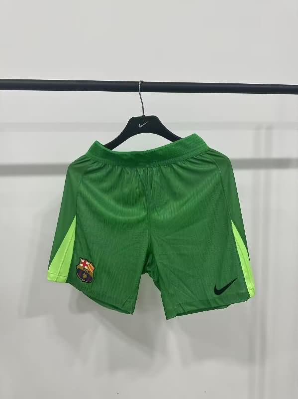 AAA Quality Barcelona 25/26 Goalkeeper Green Soccer Shorts (Player)