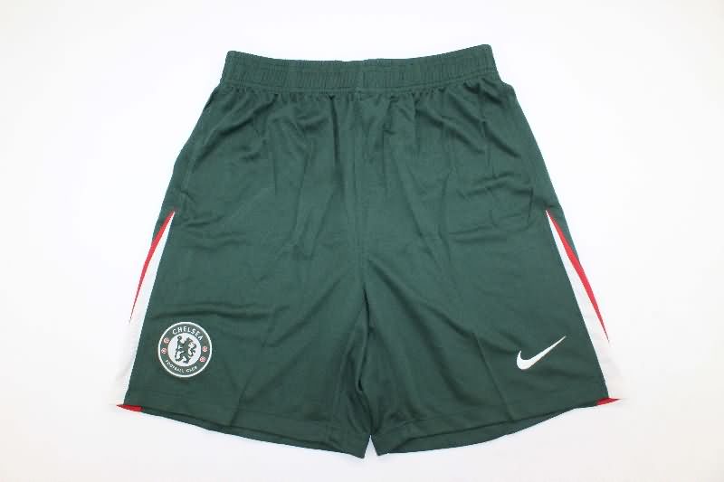 AAA Quality Chelsea 2025/26 Away Green Soccer Shorts
