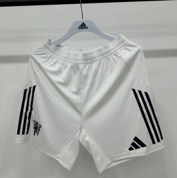 AAA Quality Manchester United 25/26 Away White Soccer Shorts (Player)