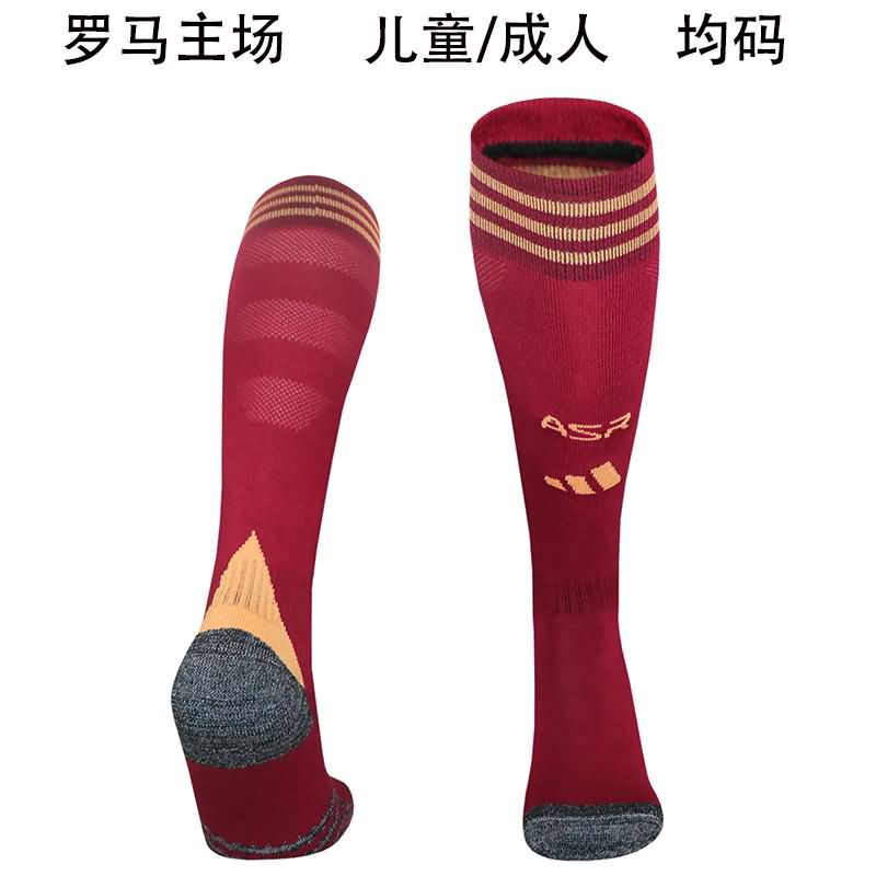 AAA Quality AS Roma 25/26 Home Soccer Socks