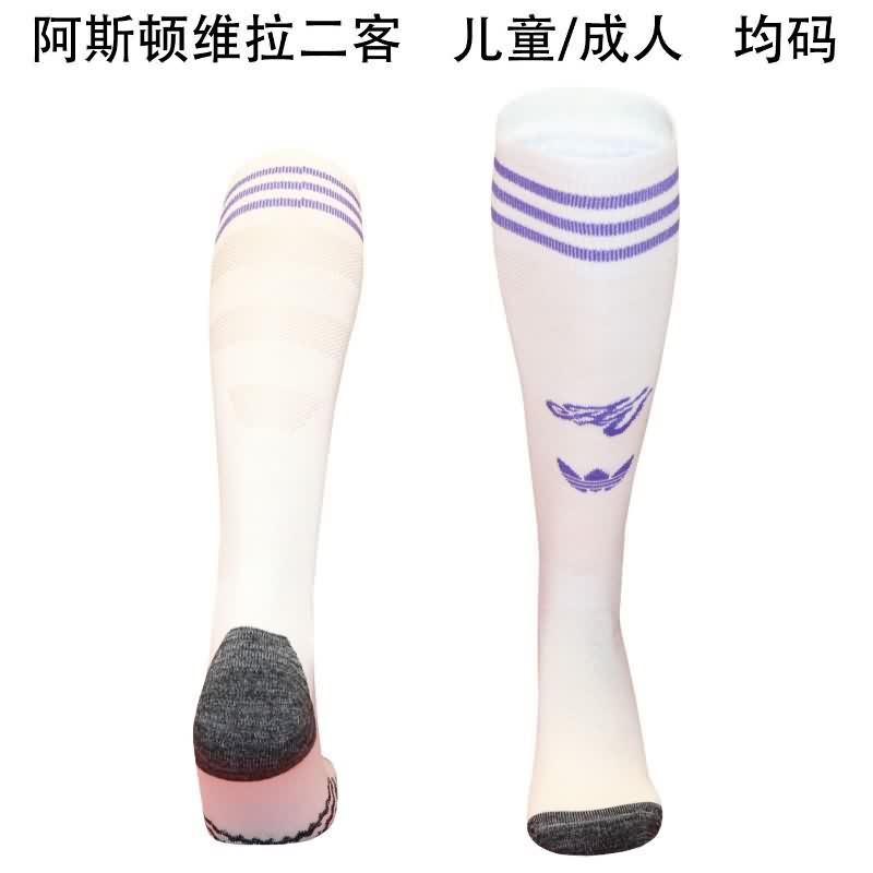 AAA Quality Aston Villa 25/26 Third Soccer Socks