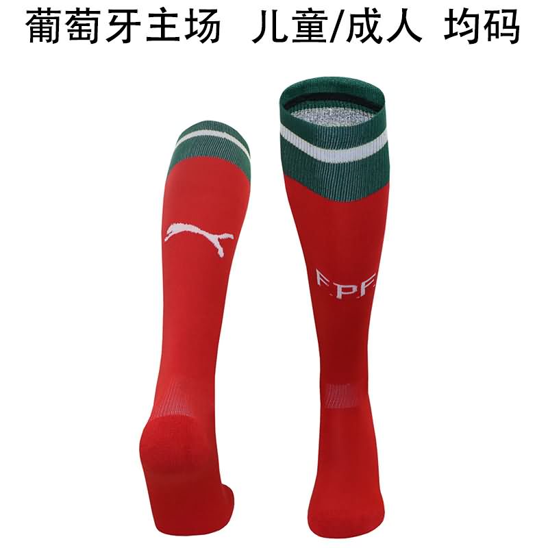 Portugal Soccer Socks Home Replica 2025