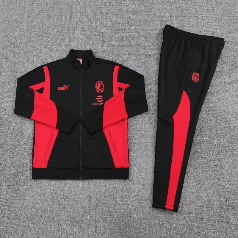 AAA Quality AC Milan 25/26 Black Soccer Tracksuit