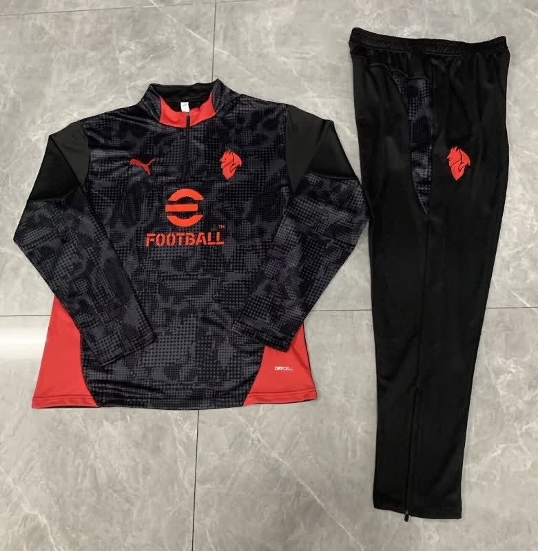AAA Quality AC Milan 25/26 Black Soccer Tracksuit 02