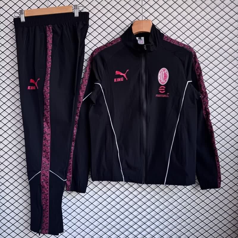 AAA Quality AC Milan 25/26 Black Soccer Tracksuit 04