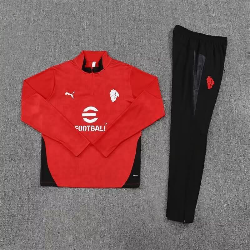 AAA Quality AC Milan 25/26 Red Soccer Tracksuit