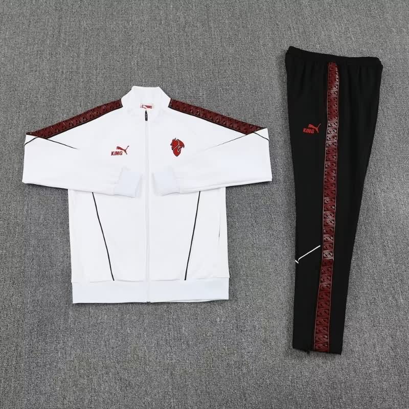 AAA Quality AC Milan 25/26 White Soccer Tracksuit