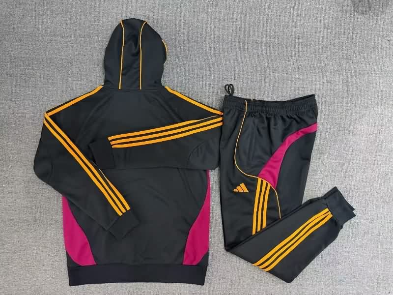 AAA Quality AS Roma 25/26 Black Soccer Tracksuit 02