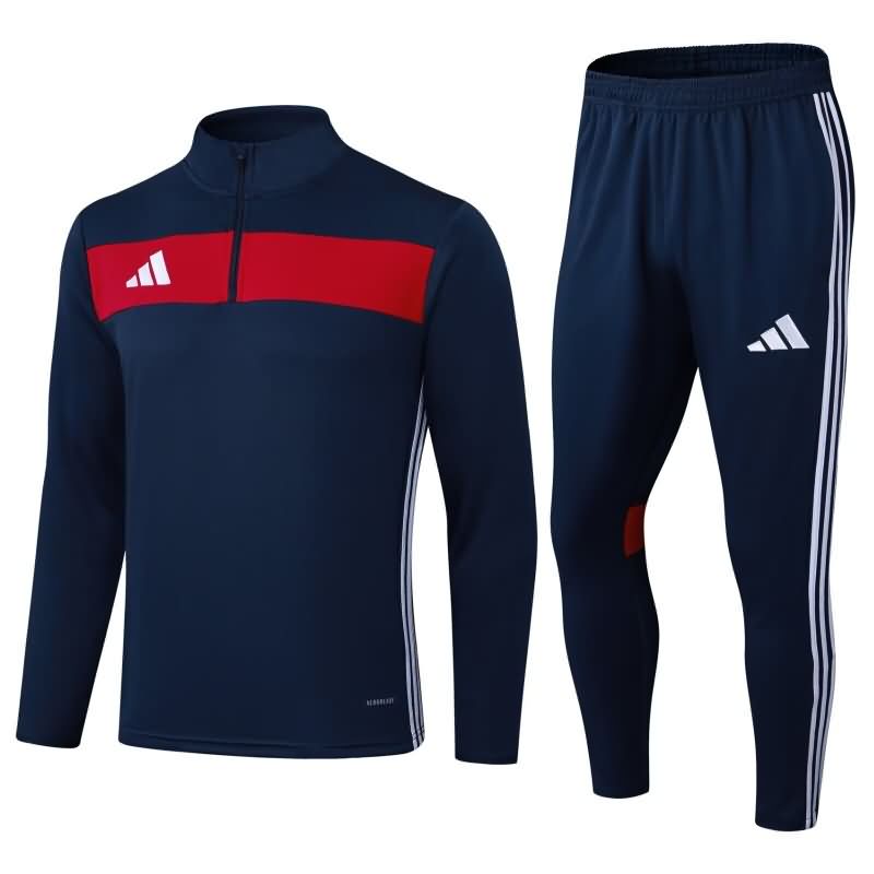AAA Quality Adidas 2025 Dark Blue Soccer Tracksuit 05