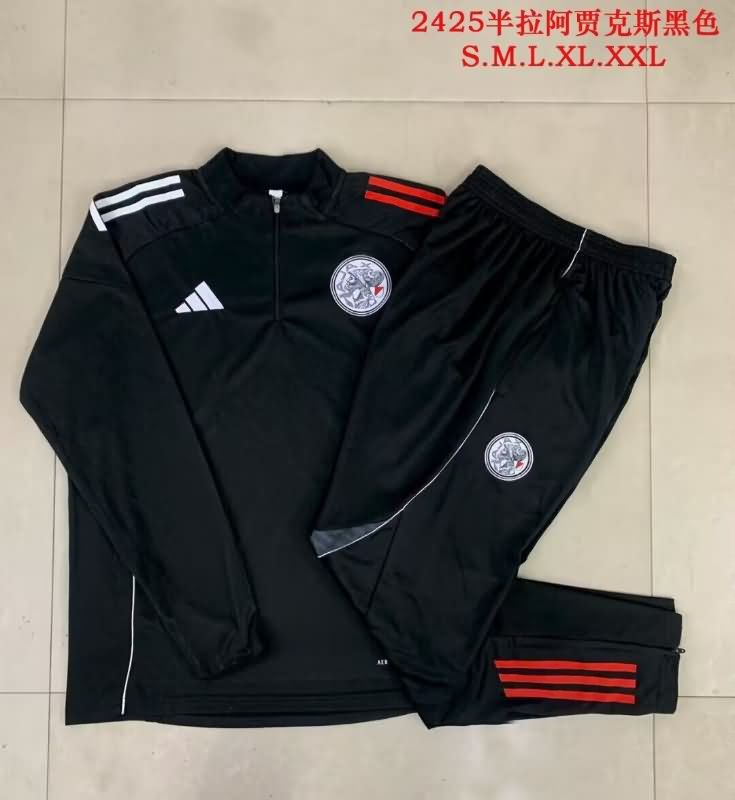 AAA Quality Ajax 25/26 Black Soccer Tracksuit