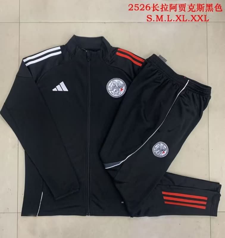 AAA Quality Ajax 25/26 Black Soccer Tracksuit 02
