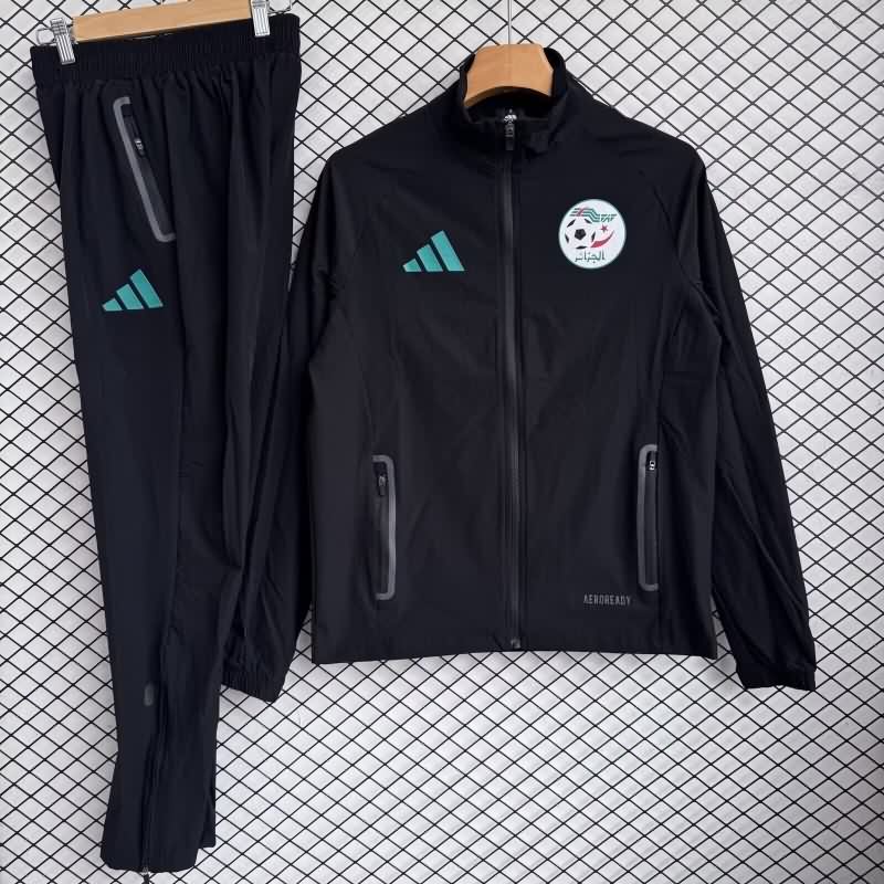 AAA Quality Algeria 2026 Black Soccer Tracksuit AAA Quality Algeria 2026 Black Soccer Tracksuit